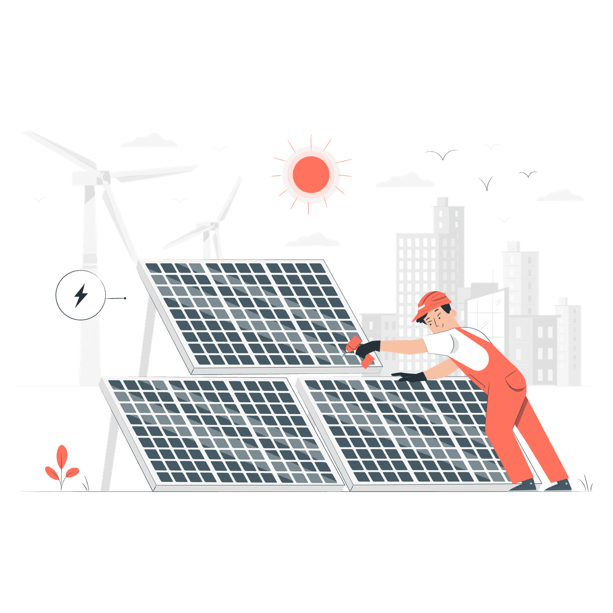 Sun energy illustration — renewable energy consulting